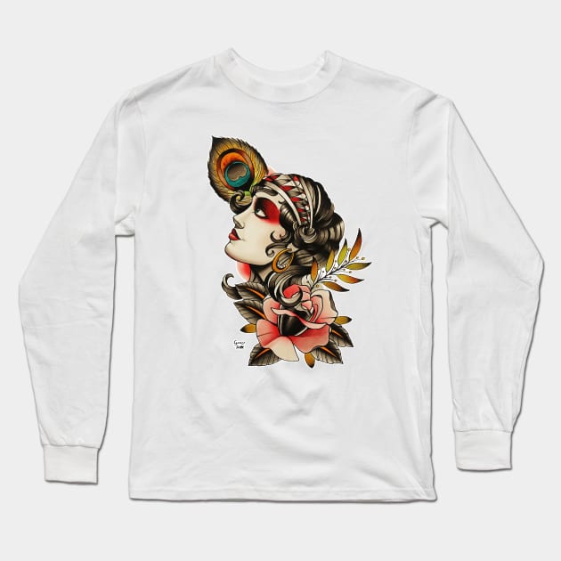 Gipsy Girl 02 Long Sleeve T-Shirt by Guru